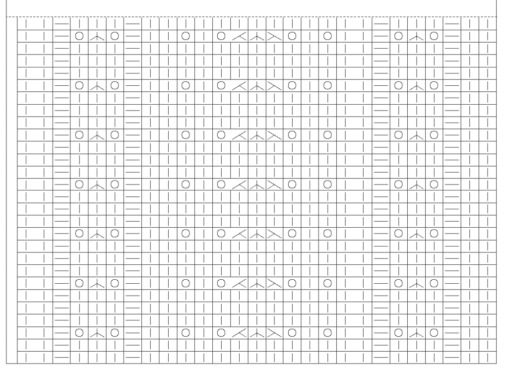 Jw_cad を使った棒針編み図の書き方 (最終回：ティッシュケースの編み図を書いてみよう)