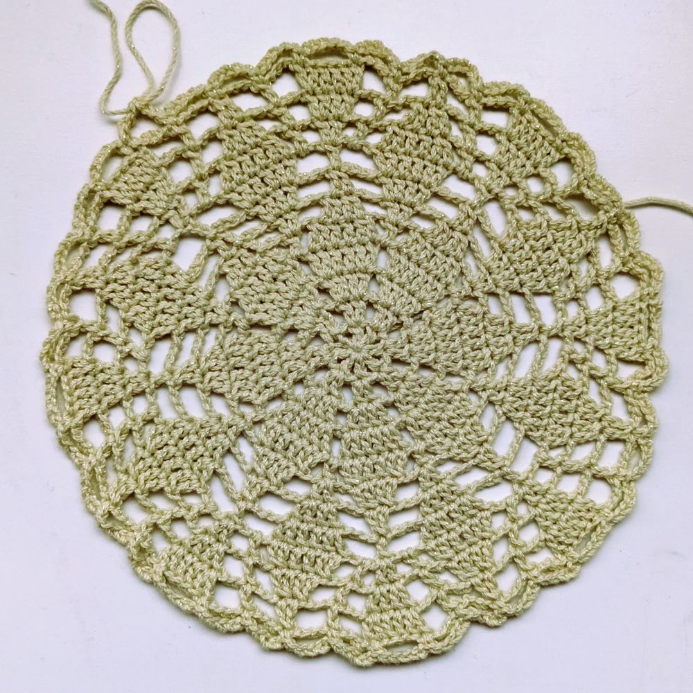 かぎ針 七宝編みで編むネットバッグの作り方