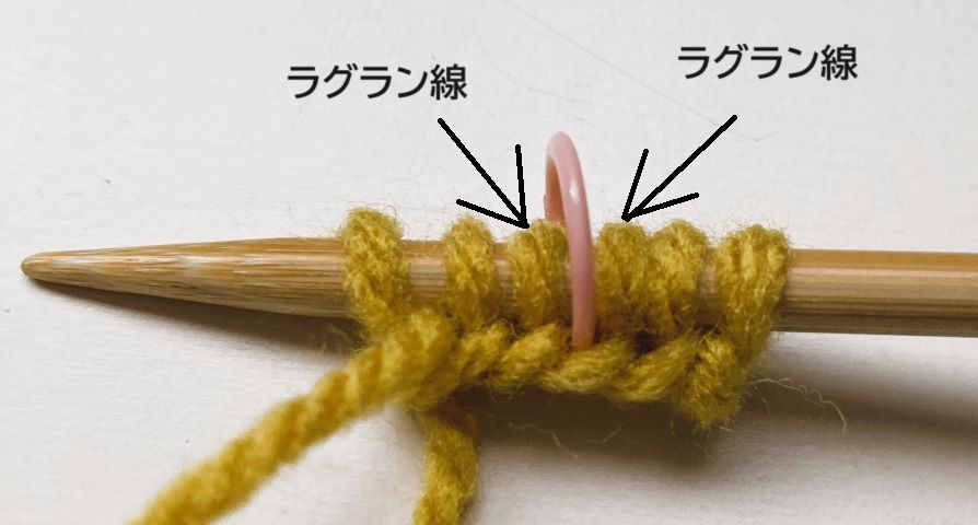 ネックからラグランセーターを編む場合のラグラン線の増やし方