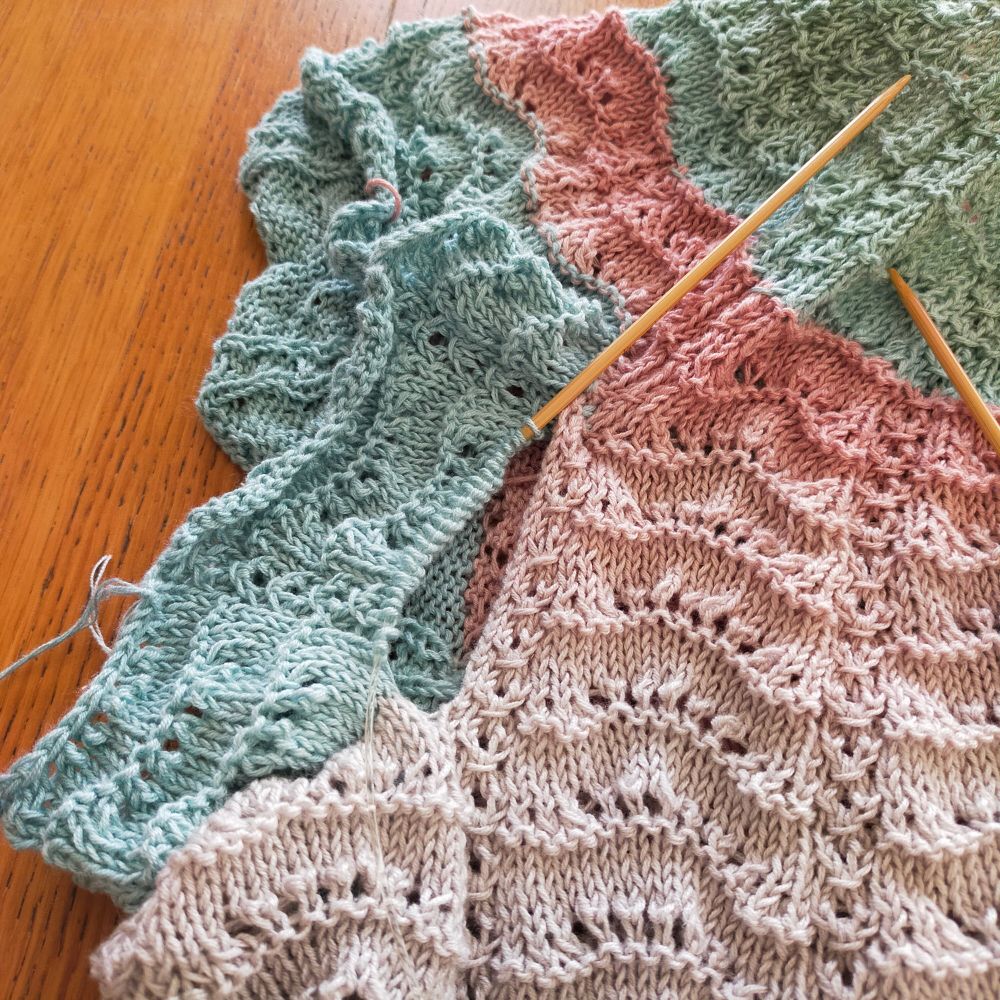 [動画][棒針4号]ユザワヤ＊プレシャスコットン★裾から編む簡単チュニック・ベストの作り方