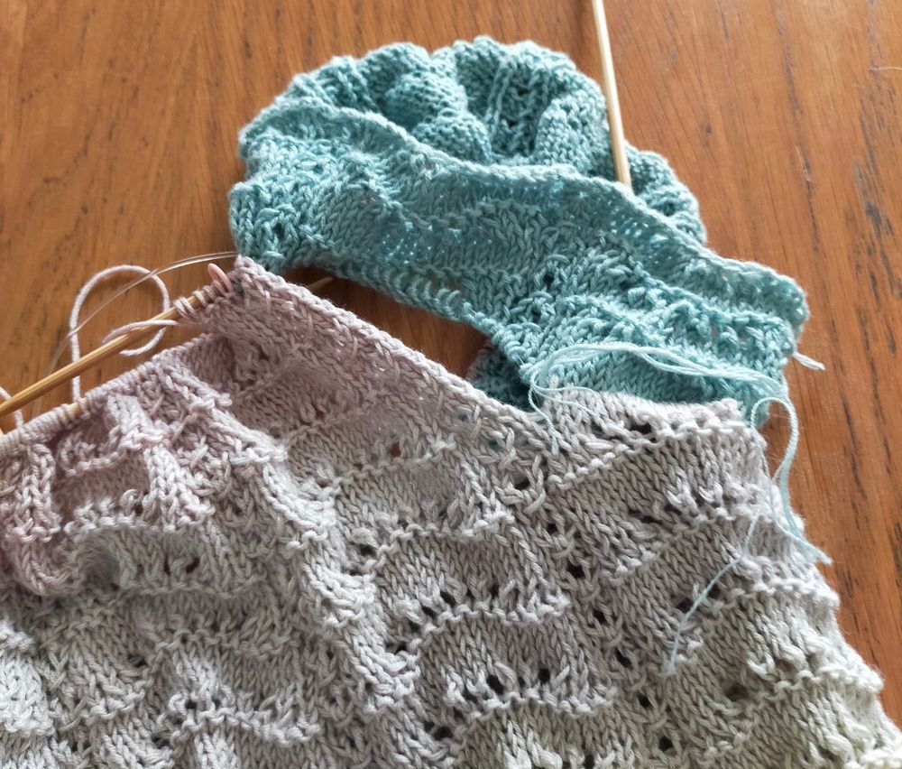 [動画][棒針4号]ユザワヤ＊プレシャスコットン★裾から編む簡単チュニック・ベストの作り方