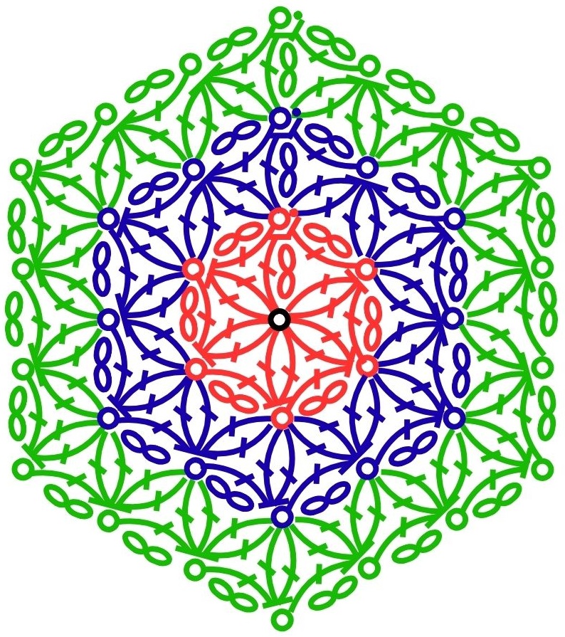 [編み図]神聖幾何学を編む＊かぎ針編みのフラワー オブ ライフ