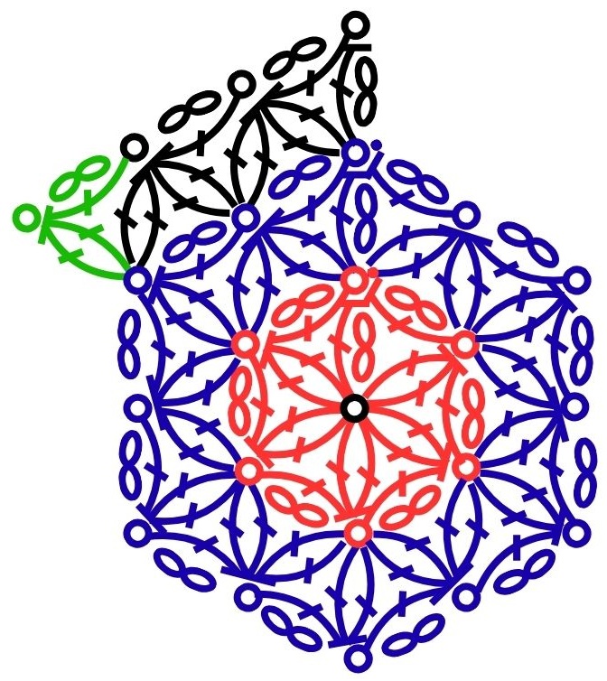 [編み図]神聖幾何学を編む＊かぎ針編みのフラワー オブ ライフ