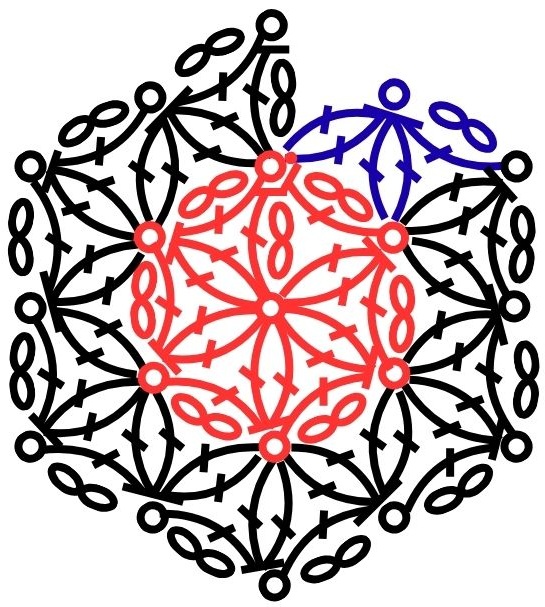 [編み図]神聖幾何学を編む＊かぎ針編みのフラワー オブ ライフ